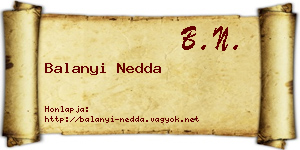 Balanyi Nedda névjegykártya